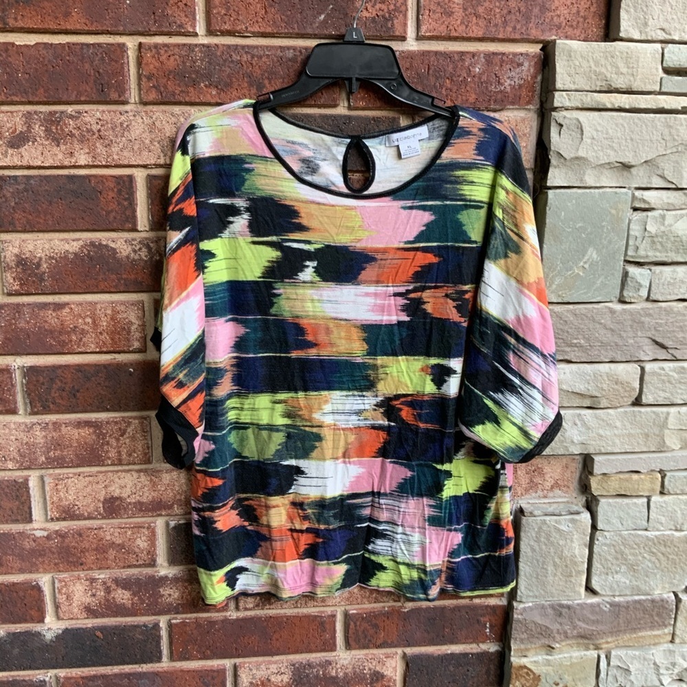 Liz Claiborne Multi-Colored Shirt Wm
